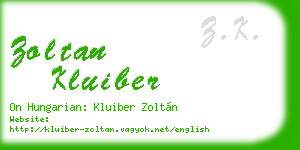 zoltan kluiber business card